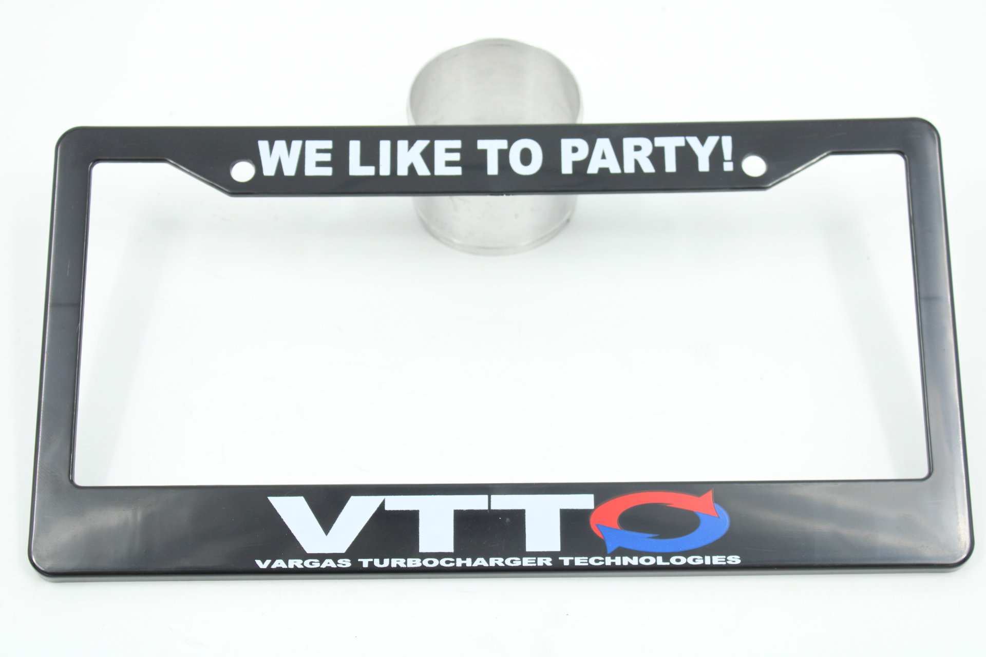 VTT "WE LIKE TO PARTY" License plate bracket