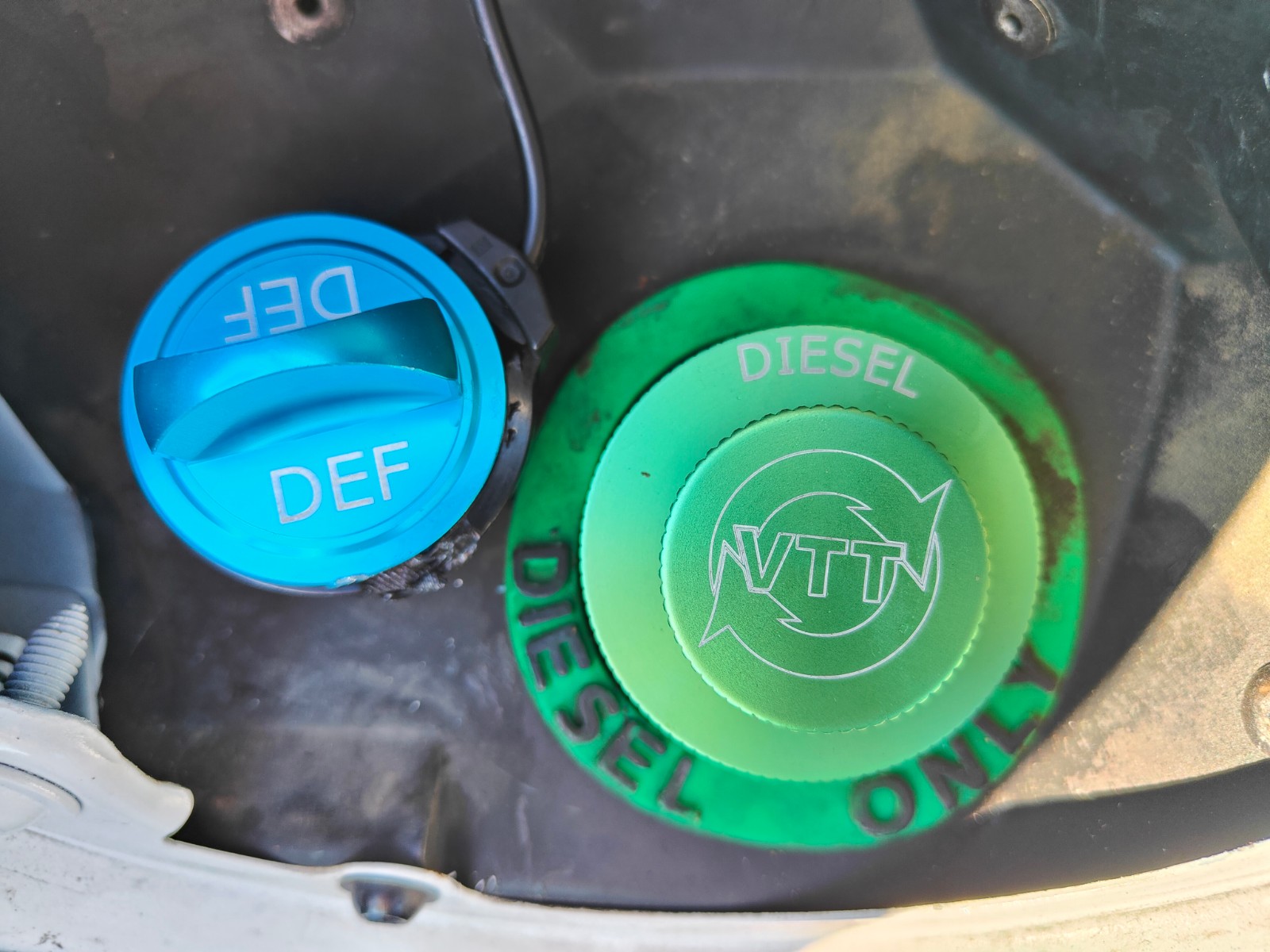 2013-2022 VTT Cummins Billet Fuel, and DEF Filler Caps - Image 8